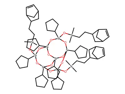 Tris(dimethyl(norbornenylethyl)silyloxy& structure