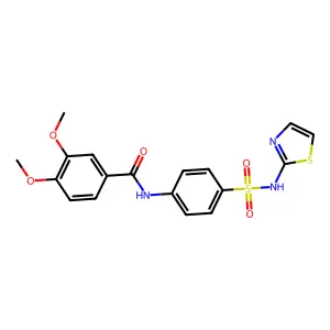 3,4-dimethoxy-N-{4-[(1,3-thiazol-2-ylamino)sulfonyl]phenyl}benzamide structure