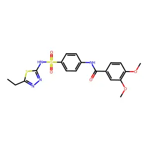 N-[4-[(5-ethyl-1,3,4-thiadiazol-2-yl)sulfamoyl]phenyl]-3,4-dimethoxybenzamide structure
