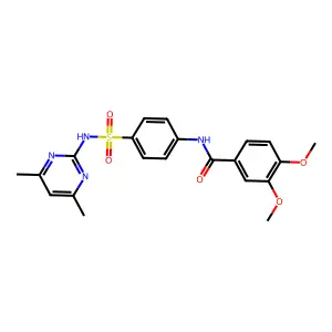 N-[4-(4,6-Dimethyl-pyrimidin-2-ylsulfamoyl)-phenyl]-3,4-dimethoxy-benzamide structure