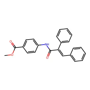 Methyl 4-((2,3-diphenylacryloyl)amino)benzoate structure