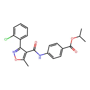 Isopropyl 4-({[3-(2-chlorophenyl)-5-methyl-4-isoxazolyl]carbonyl}amino)benzoate structure