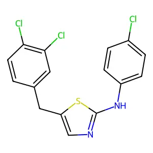 N-(4-chlorophenyl)-5-(3,4-dichlorobenzyl)-1,3-thiazol-2-amine structure