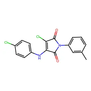 3-chloro-4-(4-chloroanilino)-1-(3-methylphenyl)-1H-pyrrole-2,5-dione structure
