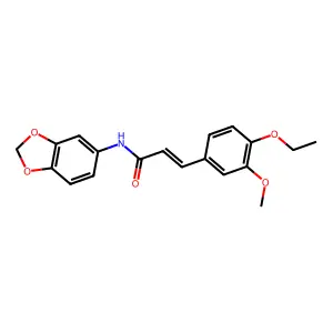 (E)-N-(benzo[d][1,3]dioxol-5-yl)-3-(4-ethoxy-3-methoxyphenyl)acrylamide structure