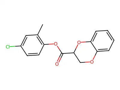 4-Chloro-2-methylphenyl 2,3-dihydro-1,4-benzodioxine-2-carboxylate structure