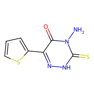 4-amino-3-sulfanyl-6-thien-2-yl-1,2,4-triazin-5(4H)-one structure