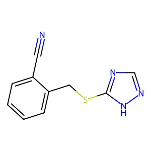 2-(1H-1,2,4-triazol-5-ylsulfanylmethyl)benzonitrile structure