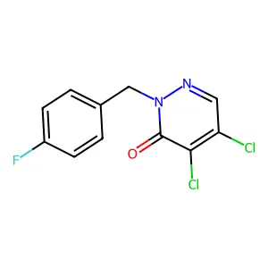 4,5-dichloro-2-(4-fluorobenzyl)pyridazin-3(2H)-one structure