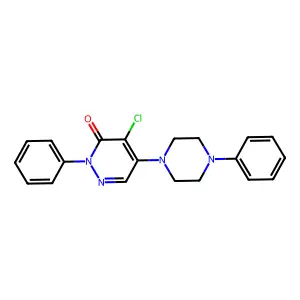 4-chloro-2-phenyl-5-(4-phenylpiperazin-1-yl)pyridazin-3(2H)-one structure