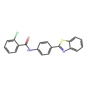 N-[4-(1,3-benzothiazol-2-yl)phenyl]-2-chlorobenzamide structure