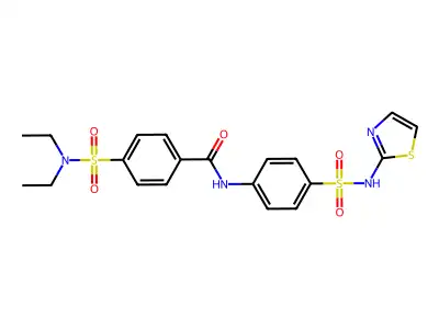 4-(diethylsulfamoyl)-N-[4-(1,3-thiazol-2-ylsulfamoyl)phenyl]benzamide structure