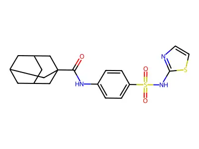 N-[4-(1,3-thiazol-2-ylsulfamoyl)phenyl]adamantane-1-carboxamide structure