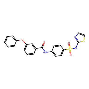 3-phenoxy-N-(4-(N-(thiazol-2-yl)sulfamoyl)phenyl)benzamide structure