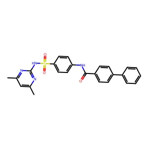 N-[4-[(4,6-dimethylpyrimidin-2-yl)sulfamoyl]phenyl]-4-phenylbenzamide structure