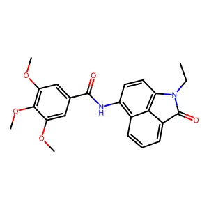 N-(1-ethyl-2-oxo-1,2-dihydrobenzo[cd]indol-6-yl)-3,4,5-trimethoxybenzamide structure
