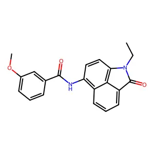 N-(1-ethyl-2-oxo-1,2-dihydrobenzo[cd]indol-6-yl)-3-methoxybenzamide structure