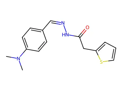 N'-{(E)-[4-(dimethylamino)phenyl]methylidene}-2-(2-thienyl)acetohydrazide structure