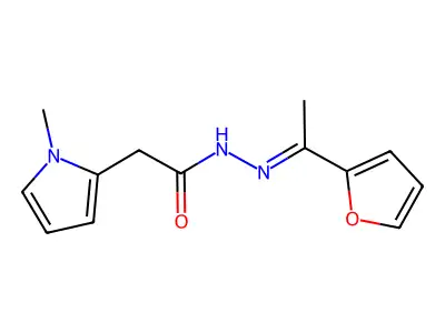 N'-(1-(2-Furyl)ethylidene)-2-(1-methyl-1H-pyrrol-2-YL)acetohydrazide structure