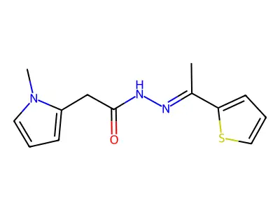2-(1-Methyl-1H-pyrrol-2-YL)-N'-(1-(2-thienyl)ethylidene)acetohydrazide structure