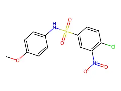 4-Chloro-N-(4-methoxy-phenyl)-3-nitro-benzenesulfonamide structure