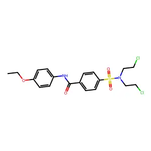 4-[bis(2-chloroethyl)sulfamoyl]-N-(4-ethoxyphenyl)benzamide structure