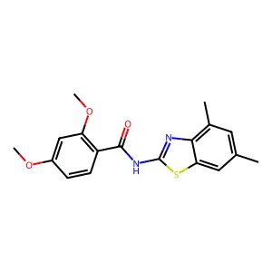 N-(4,6-dimethyl-1,3-benzothiazol-2-yl)-2,4-dimethoxybenzamide structure