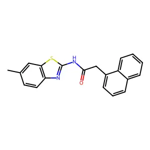 N-(6-methyl-1,3-benzothiazol-2-yl)-2-(1-naphthyl)acetamide structure