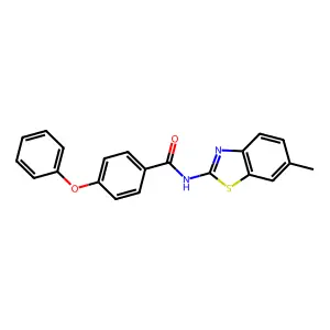 N-(6-methylbenzo[d]thiazol-2-yl)-4-phenoxybenzamide structure