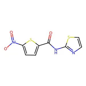 5-nitro-N-(1,3-thiazol-2-yl)thiophene-2-carboxamide structure