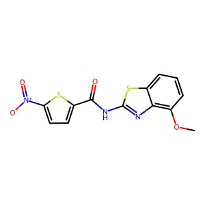 N-(4-methoxy-1,3-benzothiazol-2-yl)-5-nitrothiophene-2-carboxamide structure