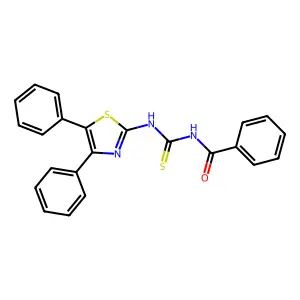 N-((4,5-diphenylthiazol-2-yl)carbamothioyl)benzamide structure