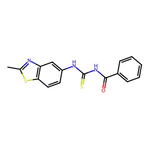 N-((2-methylbenzo[d]thiazol-5-yl)carbamothioyl)benzamide structure