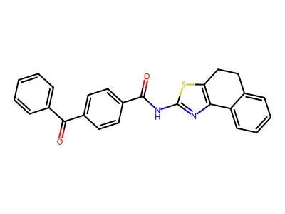 4-benzoyl-N-(4,5-dihydronaphtho[1,2-d]thiazol-2-yl)benzamide structure