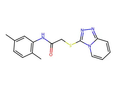 N-(2,5-dimethylphenyl)-2-([1,2,4]triazolo[4,3-a]pyridin-3-ylsulfanyl)acetamide structure
