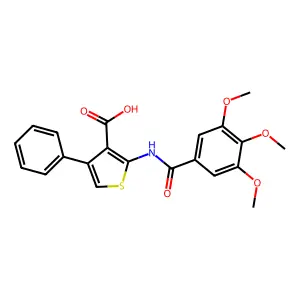 4-Phenyl-2-(3,4,5-trimethoxy-benzoylamino)-thiophene-3-carboxylic acid structure