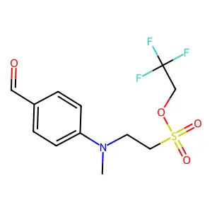 2,2,2-trifluoroethyl 2-(4-formyl-N-methylanilino)ethanesulfonate structure