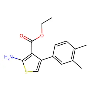 Ethyl 2-amino-4-(3,4-dimethylphenyl)thiophene-3-carboxylate structure
