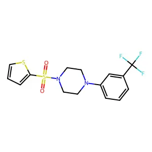 1-(Thien-2-ylsulfonyl)-4-[3-(trifluoromethyl)phenyl]piperazine structure