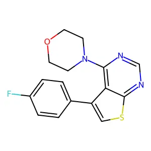 4-[5-(4-Fluorophenyl)thieno[2,3-d]pyrimidin-4-yl]morpholine structure