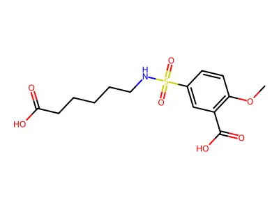 5-(5-Carboxy-pentylsulfamoyl)-2-methoxy-benzoic acid structure