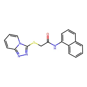 N-(naphthalen-1-yl)-2-{[1,2,4]triazolo[4,3-a]pyridin-3-ylsulfanyl}acetamide structure