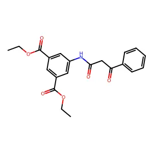 Ethyl 3-(ethoxycarbonyl)-5-(3-oxo-3-phenylpropanoylamino)benzoate structure