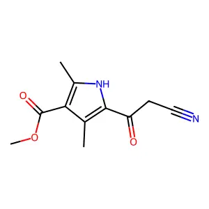 methyl 5-(2-cyanoacetyl)-2,4-dimethyl-1H-pyrrole-3-carboxylate structure