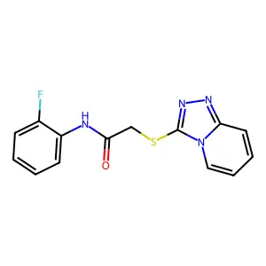 N-(2-fluorophenyl)-2-([1,2,4]triazolo[4,3-a]pyridin-3-ylsulfanyl)acetamide structure