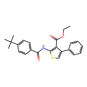 Ethyl 2-(4-(tert-butyl)benzamido)-4-phenylthiophene-3-carboxylate structure