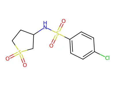 3-{[(4-Chlorophenyl)sulfonyl]amino}thiolane-1,1-dione structure