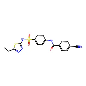 4-cyano-N-{4-[(5-ethyl-1,3,4-thiadiazol-2-yl)sulfamoyl]phenyl}benzamide structure