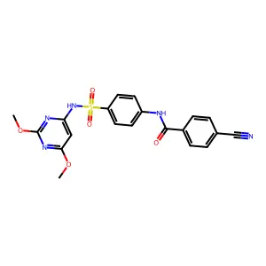 4-cyano-N-{4-[(2,6-dimethoxypyrimidin-4-yl)sulfamoyl]phenyl}benzamide structure