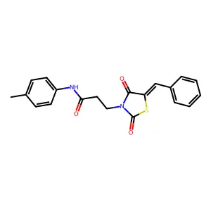 3-(5-Benzylidene-2,4-dioxo-thiazolidin-3-yl)-N-p-tolyl-propionamide structure